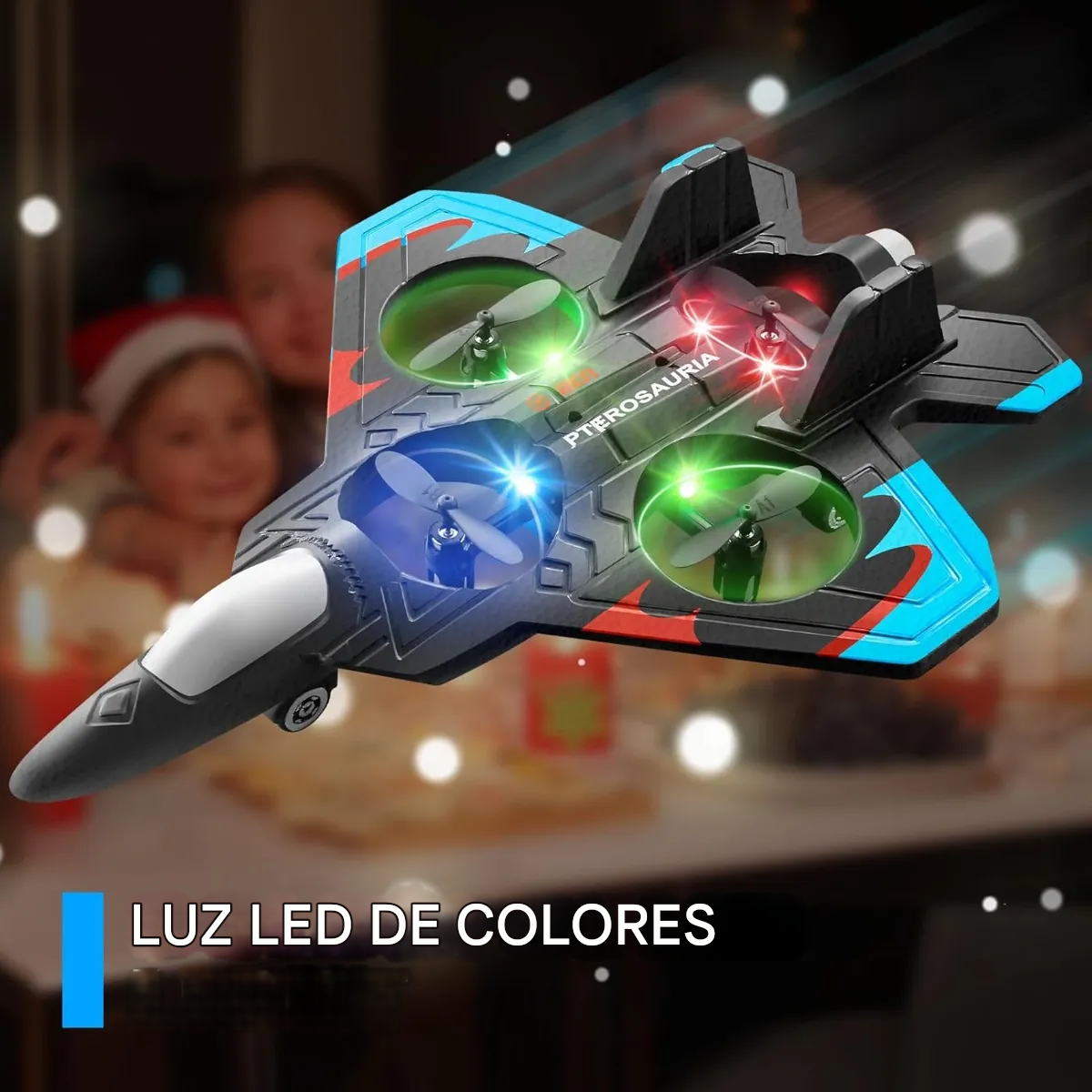 AeroStorm X7 - ✈️ Avión Drone Con Giros 360° Y Luces LED A Control Remoto 🎮