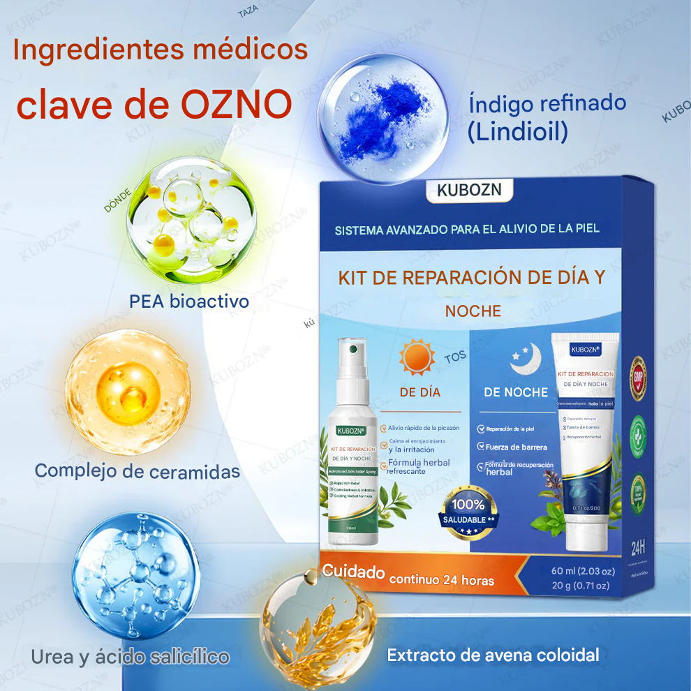 Sistema De Reparación Diurna Y Nocturna Para La Psoriasis: Dúo De Alivio 100 % Libre De Esteroides Para Placas, Descamación Y Picazón.