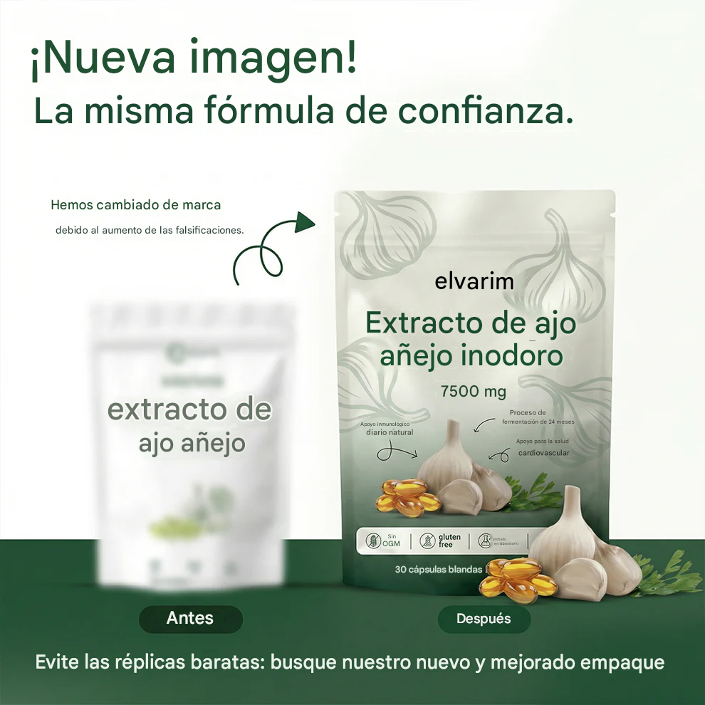 Extracto De Ajo Envejecido - ( 30 Cap ) Cápsulas Blandas Inodoras De 7500 MG