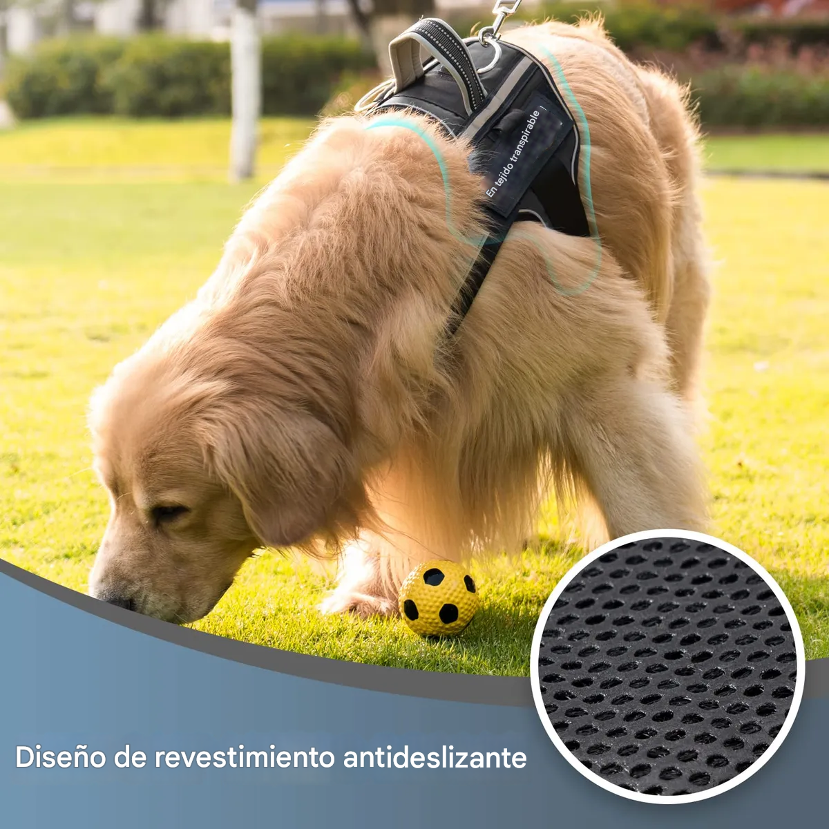 Arnés Para Perros Reflectante Antideslizante Y Antitirones