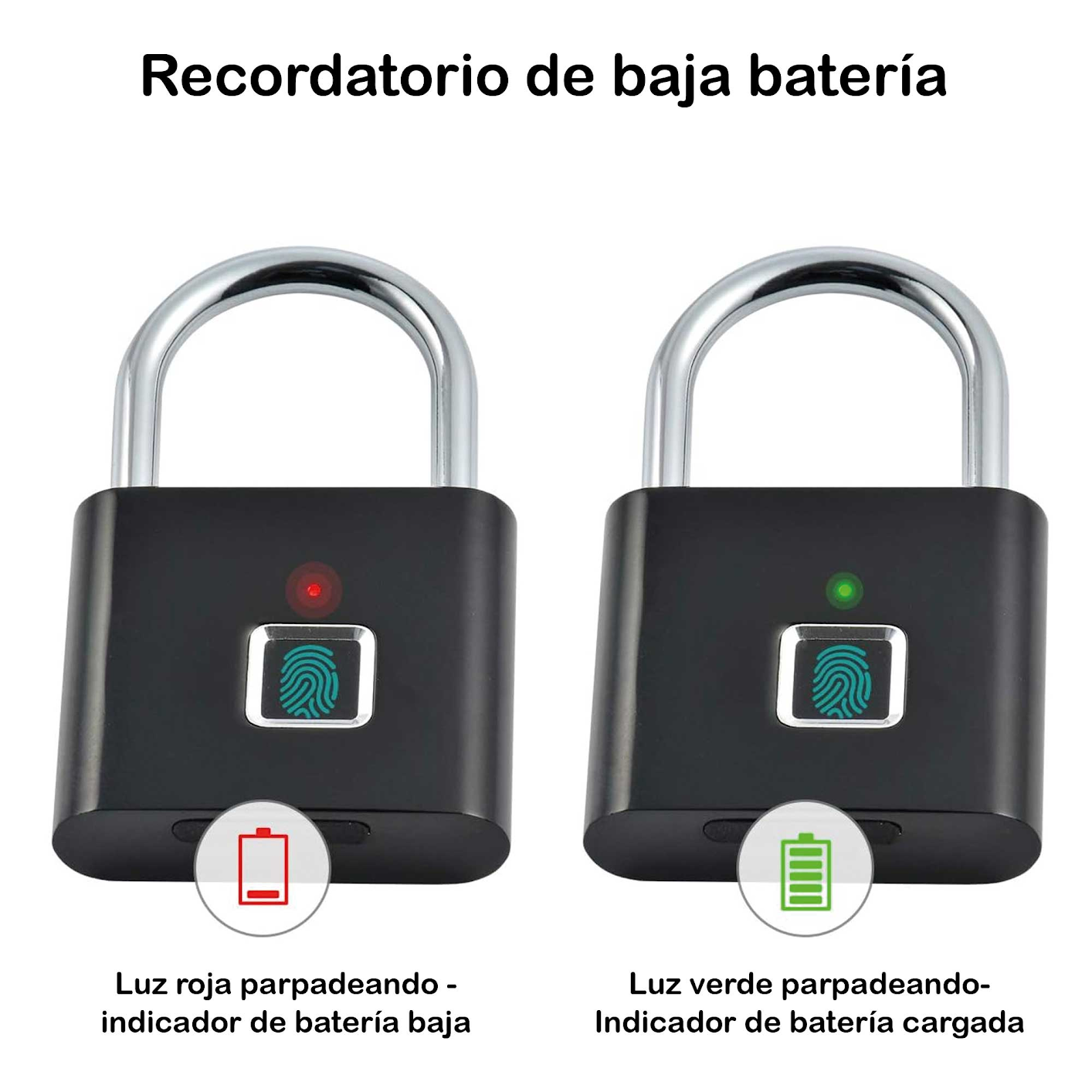 Candado Inteligente Con Huella Digital Recargable | Seguridad Inteligente
