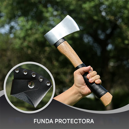 Hacha Duradera Con Mango De Madera ( 38 Cm )