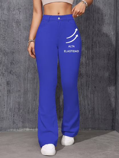Jeans Bota Campana Tiro Alto