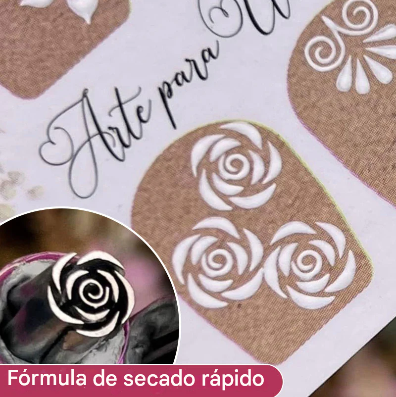 Bolígrafo Para Estampar Diseños De Uñas ( 3 Bolígrafos )