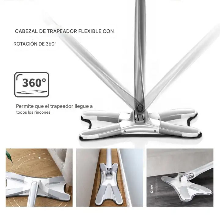 CleanFlex Pro™ - Trapeador Exprimidor Multiusos Plegable