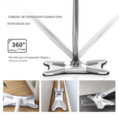 CleanFlex Pro™ - Trapeador Exprimidor Multiusos Plegable