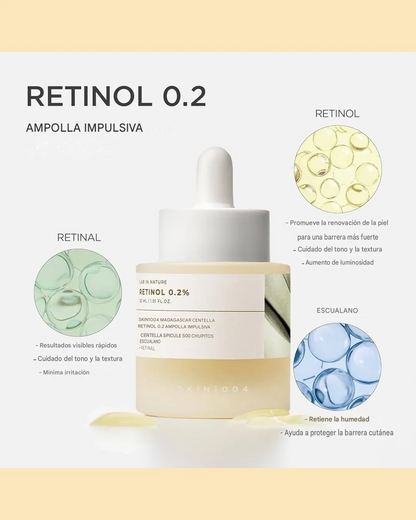 Ampolla Potenciadora De Retinol Con Centella De Madagascar Al 0,2%