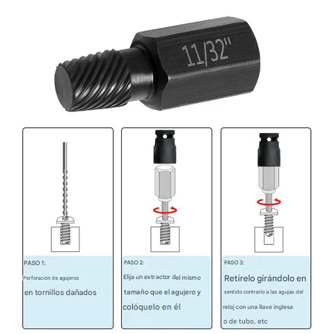 Herramienta Para Quitar Tornillos De Cabeza Rota ( x10 Unidades )