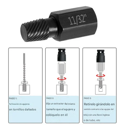 Herramienta Para Quitar Tornillos De Cabeza Rota ( x10 Unidades )