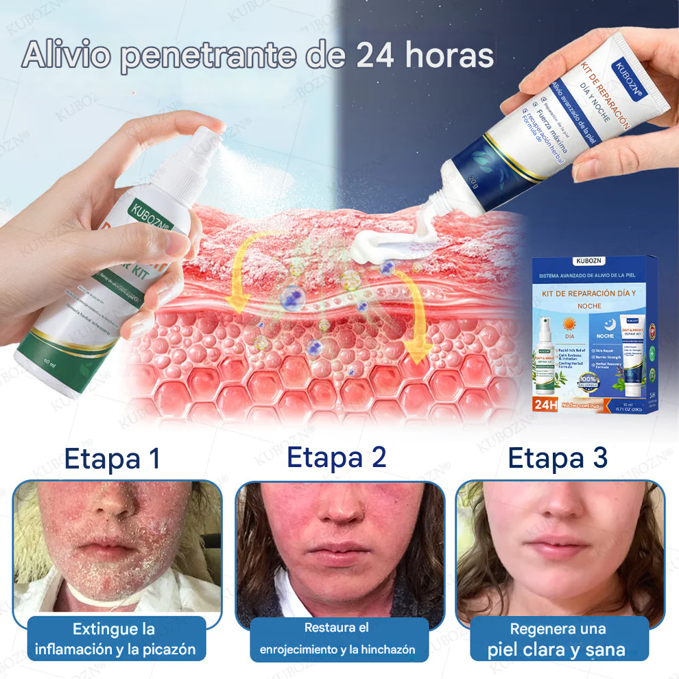Sistema De Reparación Diurna Y Nocturna Para La Psoriasis: Dúo De Alivio 100 % Libre De Esteroides Para Placas, Descamación Y Picazón.