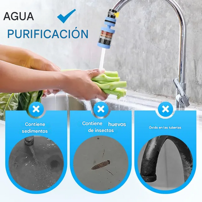 (Pague 1 lleve 2✨🔥) Filtro purificador de agua para grifo🚿