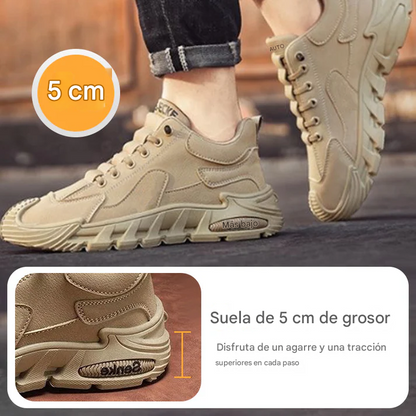 UrbanWalkers - Zapatillas Casual para Hombre con Suela Gruesa Antideslizante
