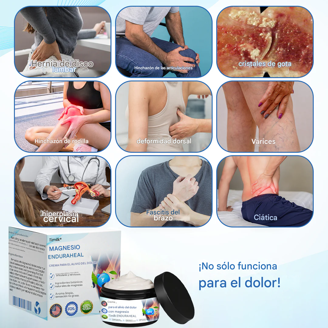 Timilk® – Crema De Magnesio Para Aliviar El Dolor