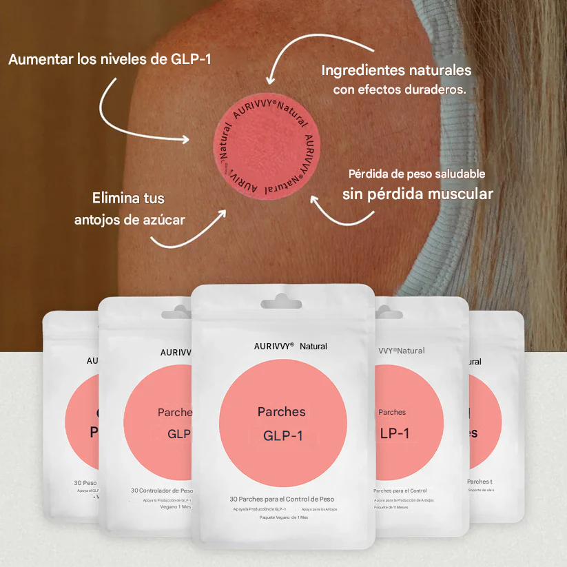 Parches Adelgazante GLP-1 (30 Unds ) : Controla Tu Apetito, Recupera Energía Y Calma Tu Estrés De Forma Natural 🍋