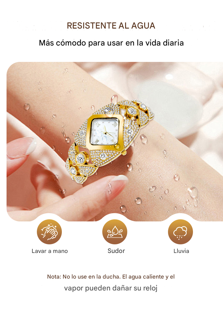 Nuevo Reloj De Cuarzo Con Diamantes