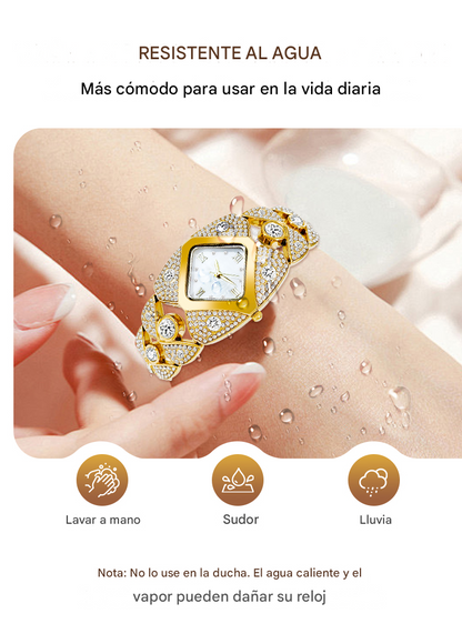 Nuevo Reloj De Cuarzo Con Diamantes