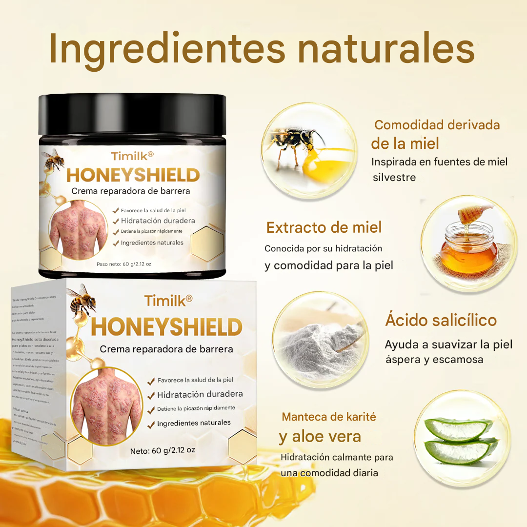 HoneyShield® - Crema Para La psoriasis Y Problemas De La Piel
