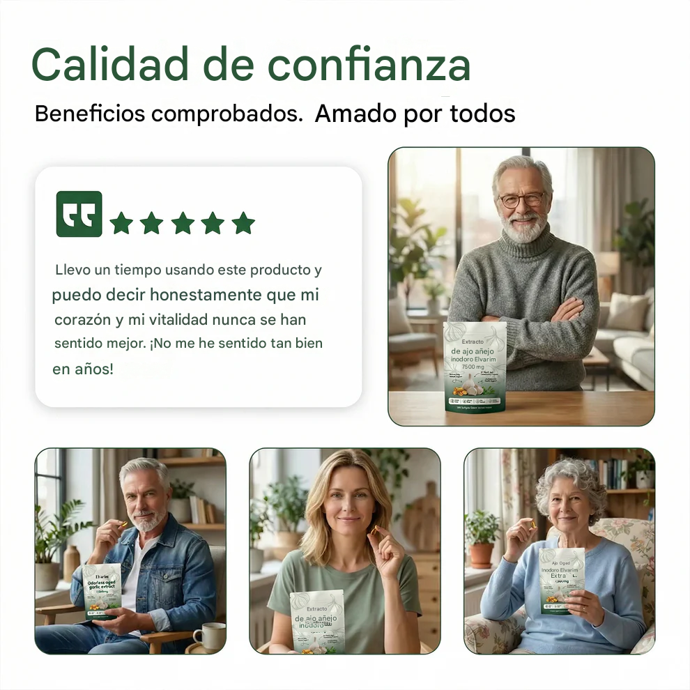 Extracto De Ajo Envejecido - ( 30 Cap ) Cápsulas Blandas Inodoras De 7500 MG