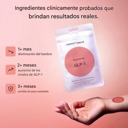 Parches Adelgazante GLP-1 (30 Unds ) : Controla Tu Apetito, Recupera Energía Y Calma Tu Estrés De Forma Natural 🍋