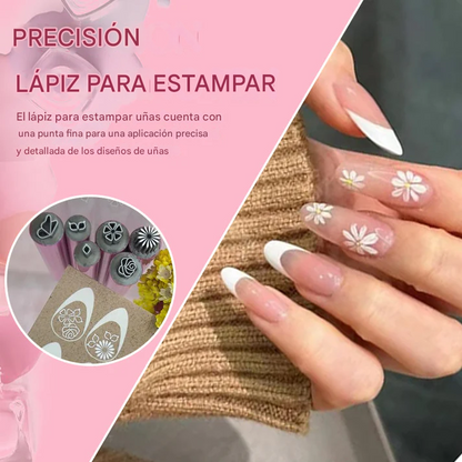 Bolígrafo Para Estampar Diseños De Uñas ( 3 Bolígrafos )
