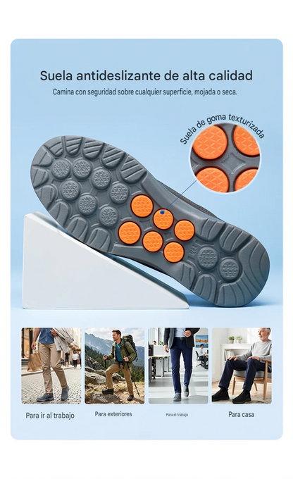 PodiFlex™ - Zapatillas Ortopédicas Transpirables Sin Cordones Para hombre