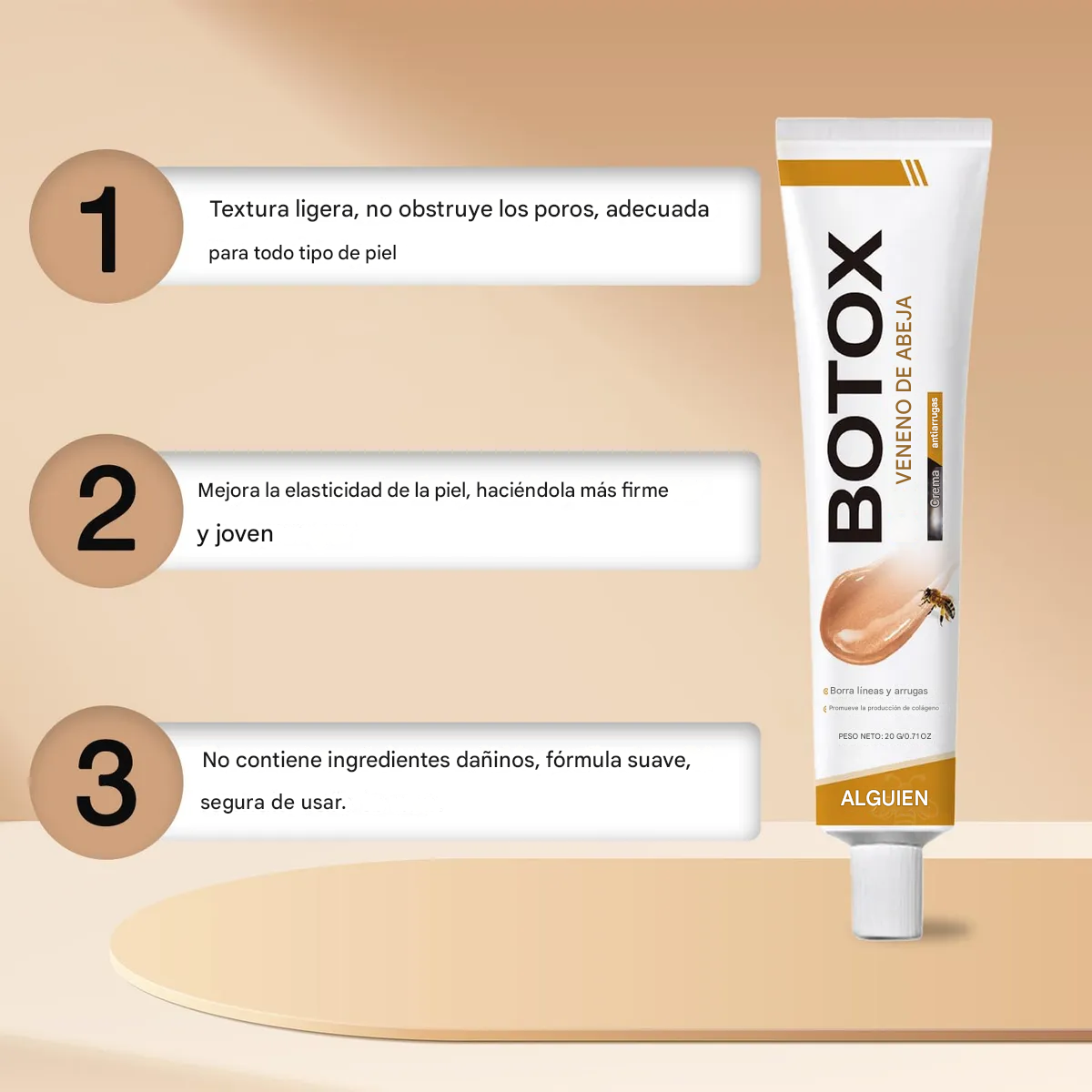 Botox - Crema para eliminar arrugas con Botox y veneno de abeja