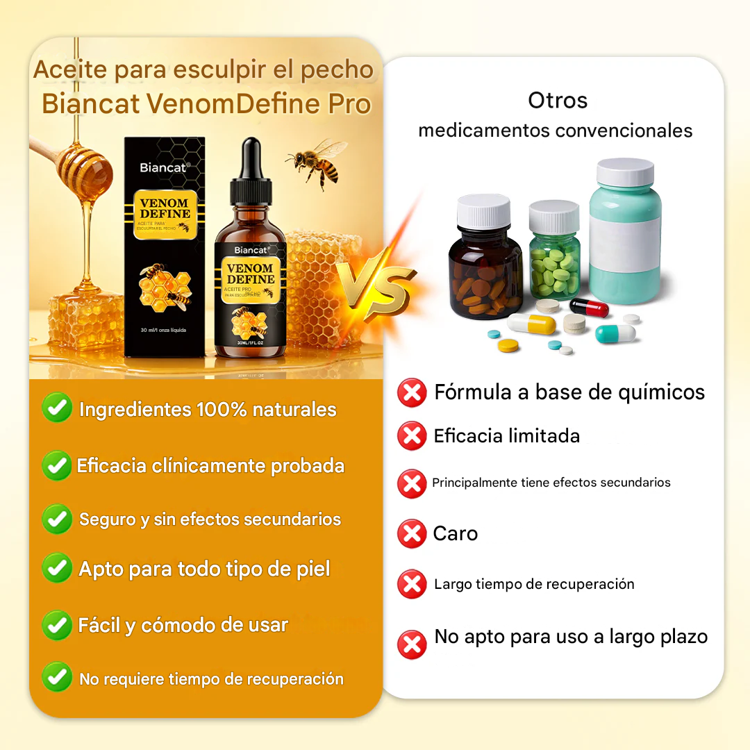 💪 Aceite Esculpidor De Pecho - VenomDefine Pro 🐝