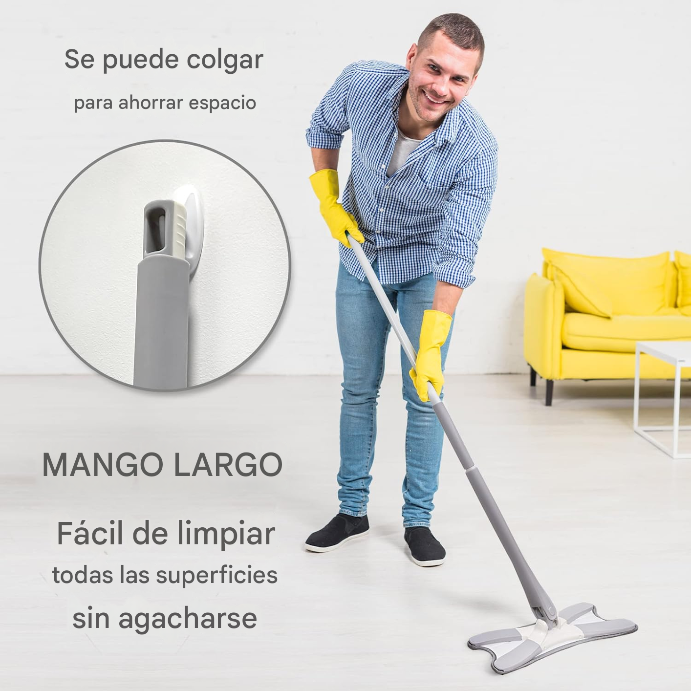 CleanFlex Pro™ - Trapeador Exprimidor Multiusos Plegable