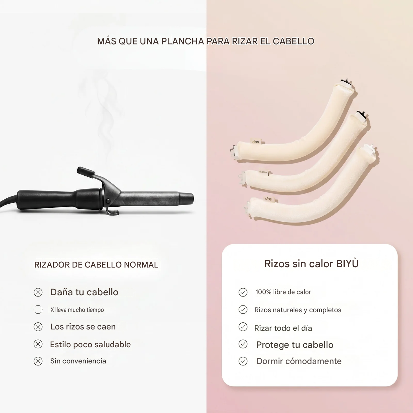 ( Pack x3 ) Rulos De Terciopelo - Rizos Sin Calor