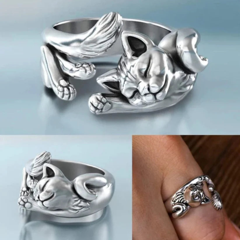 Catnap™ – Anillo Gato Durmiente + ¡HOY OTRO DE REGALO! 🐾💎